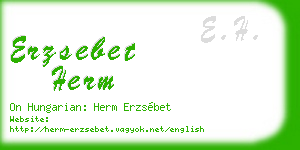 erzsebet herm business card